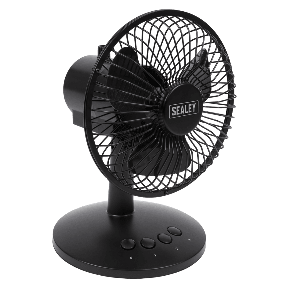 Sealey Oscillating USB Desk Fan 3-Speed 6" Model No-SFF6USB