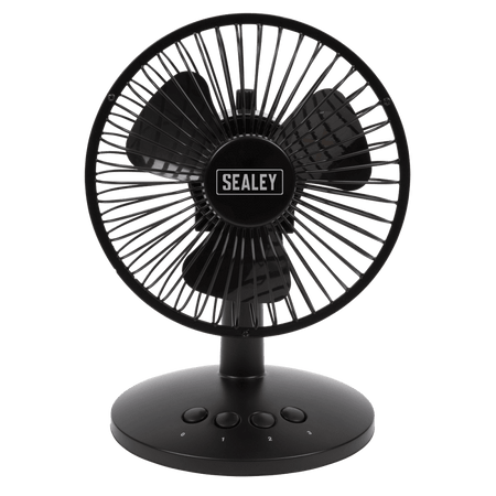 Sealey Oscillating USB Desk Fan 3-Speed 6" Model No-SFF6USB