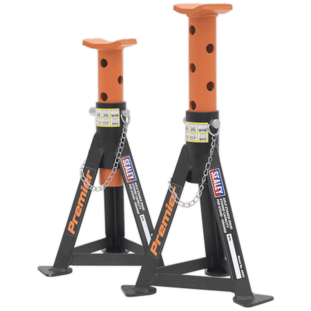Sealey Axle Stands (Pair) 3tonne Capacity per Stand Orange Model No-AS3O