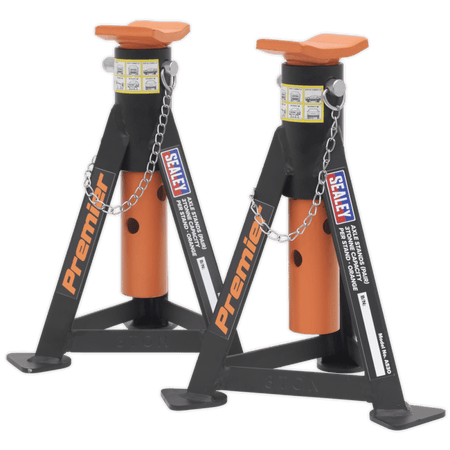 Sealey Axle Stands (Pair) 3tonne Capacity per Stand Orange Model No-AS3O