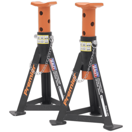 Sealey Axle Stands (Pair) 3tonne Capacity per Stand Orange Model No-AS3O