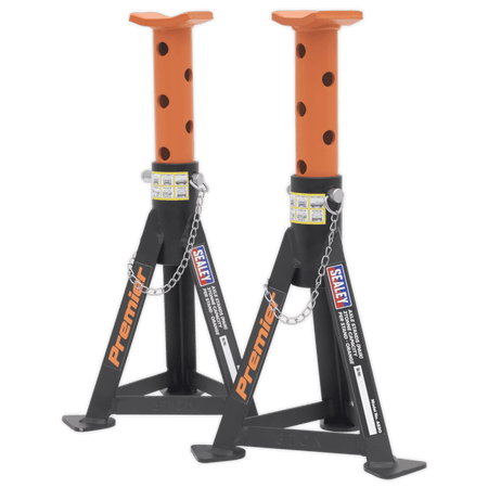 Sealey Axle Stands (Pair) 3tonne Capacity per Stand Orange Model No-AS3O