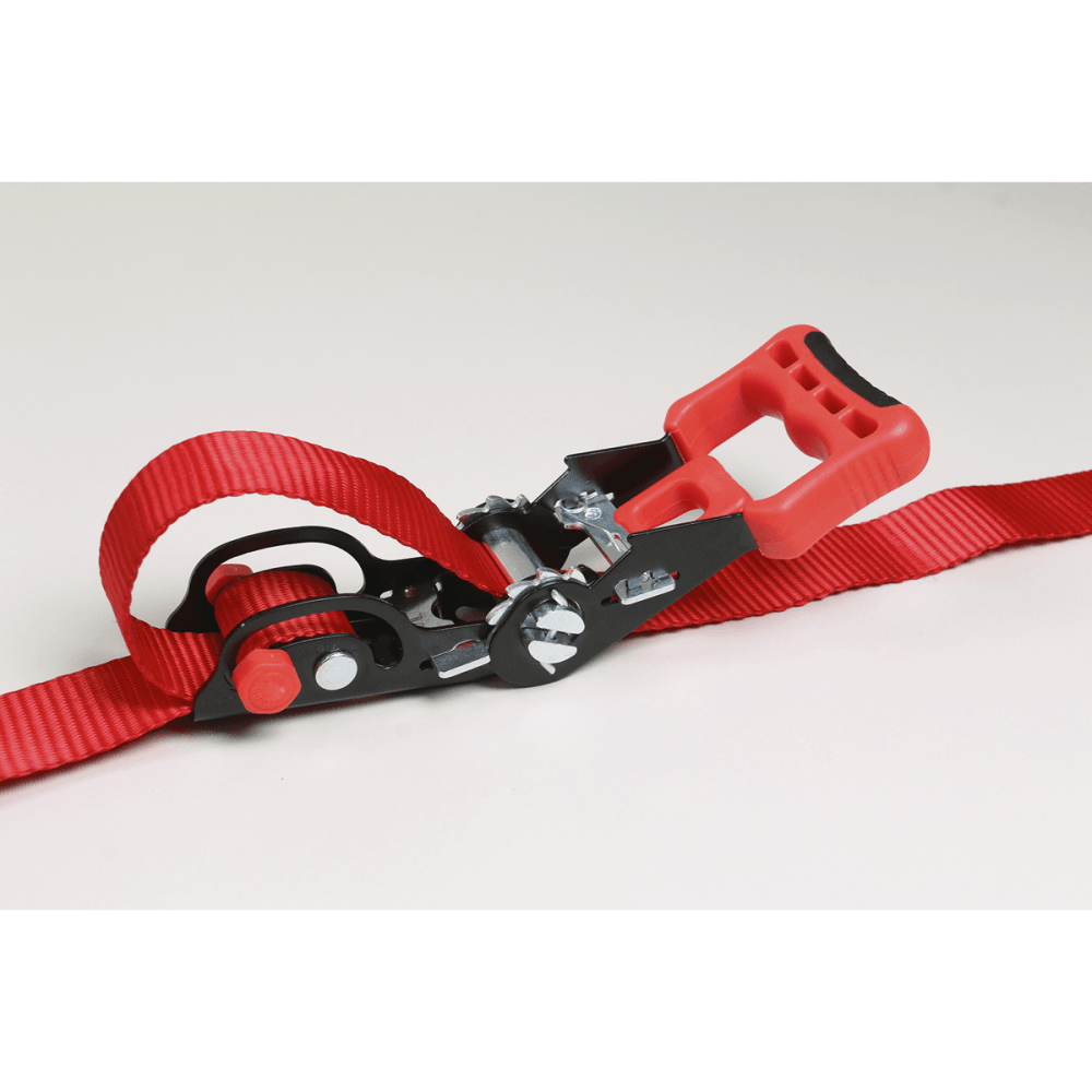 Sealey Slide Ratchet Tie Down 32mm x 3mtr Polyester Webbing with S Hooks 1200kg Load Test Model No-TD1202SR