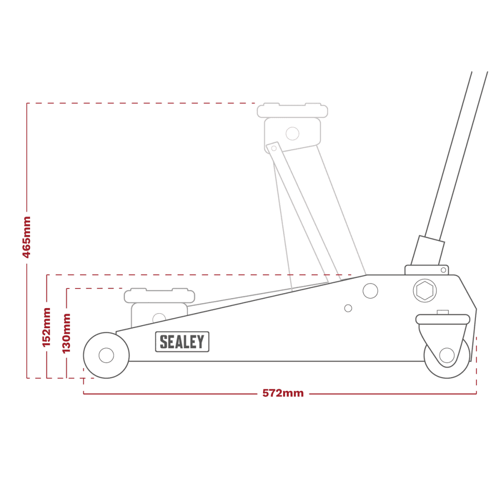 Sealey Trolley Jack 3tonne Combo Model No-3290CXCOMBO