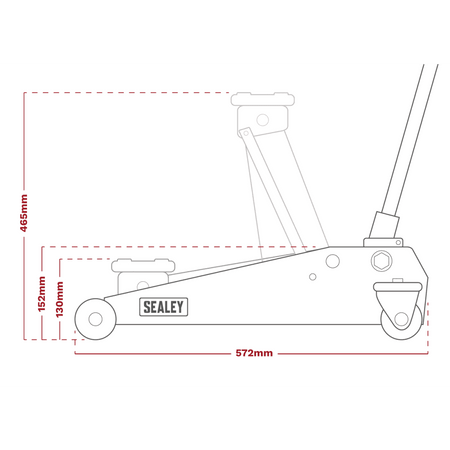Sealey Trolley Jack 3tonne Combo Model No-3290CXCOMBO