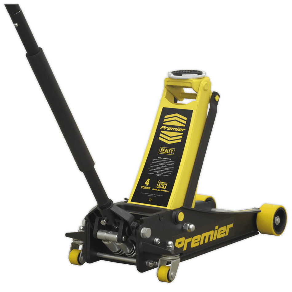 Sealey Trolley Jack 4tonne ROCKET LIFT Yellow Model No-4040AY