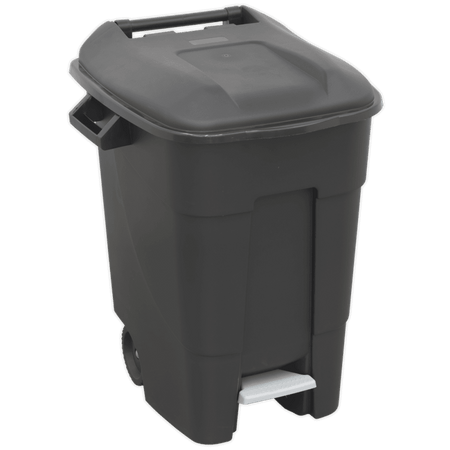 Sealey Refuse/Wheelie Bin with Foot Pedal 100L - Black Model No-BM100P