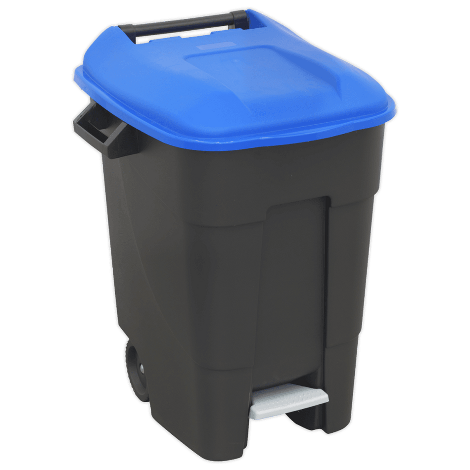 Sealey Refuse/Wheelie Bin with Foot Pedal 100ltr - Blue Model No-BM100PB