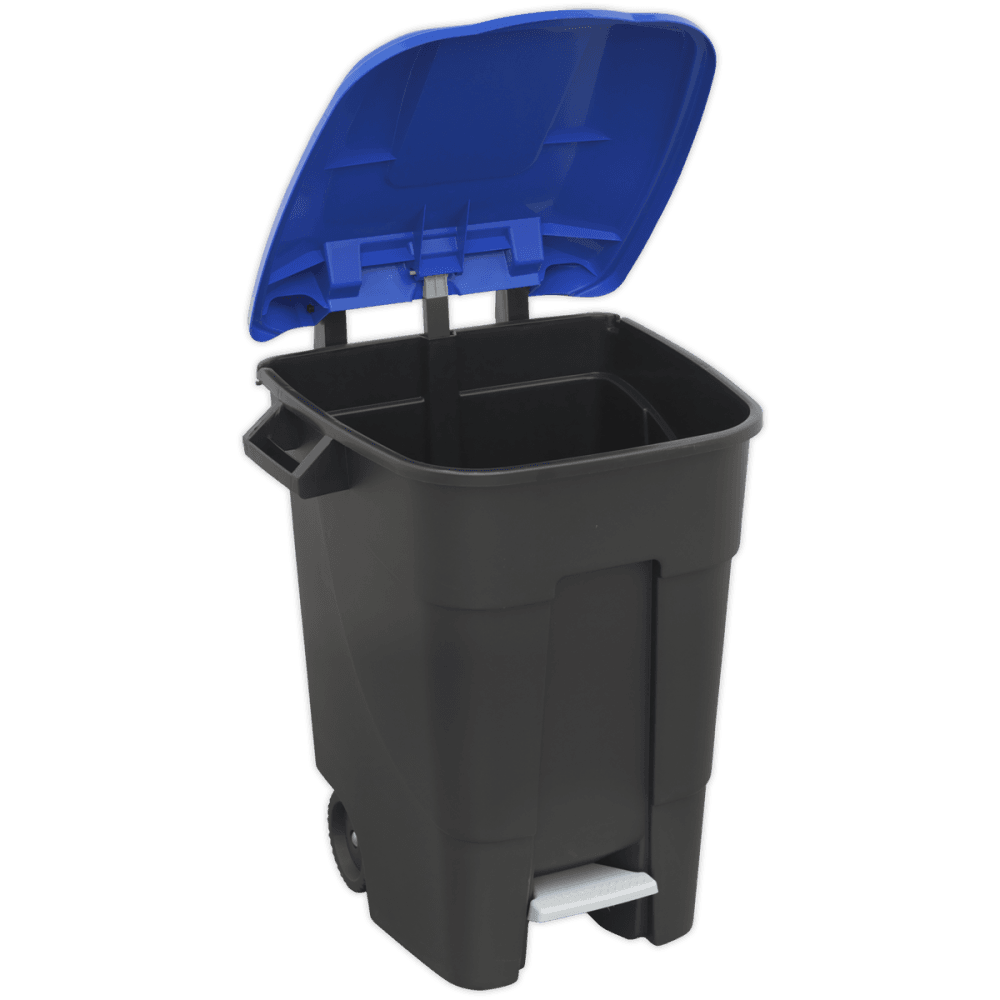 Sealey Refuse/Wheelie Bin with Foot Pedal 100L - Blue Model No-BM100PB