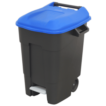 Sealey Refuse/Wheelie Bin with Foot Pedal 100L - Blue Model No-BM100PB