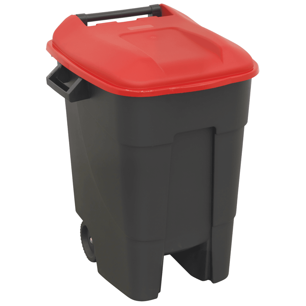 Sealey Refuse/Wheelie Bin 100L - Red Model No-BM100R
