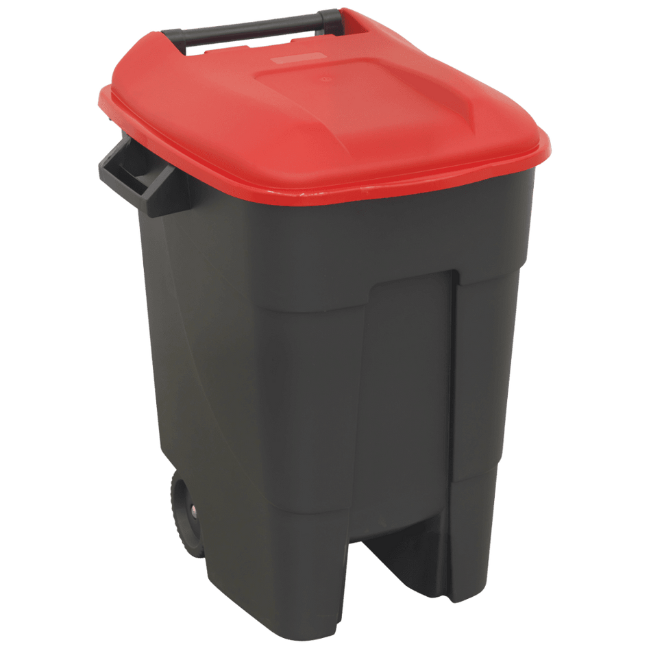 Sealey Refuse/Wheelie Bin 100ltr - Red Model No-BM100R