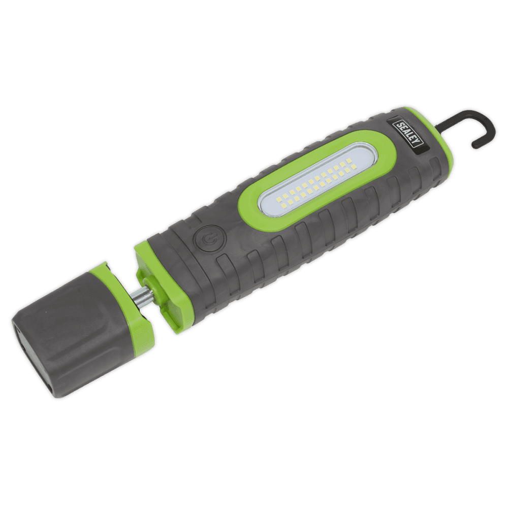 Sealey Rechargeable 360Â¶ Inspection Lamp 24 SMD LED + 3W LED Green 2 x Lithium-ion Model No-LED3606G