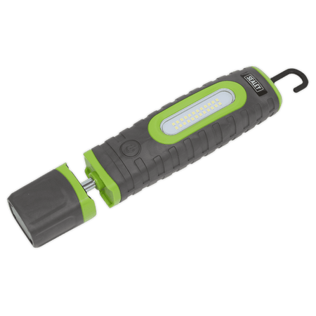 Sealey Rechargeable 360Â¶ Inspection Lamp 24 SMD LED + 3W LED Green 2 x Lithium-ion Model No-LED3606G
