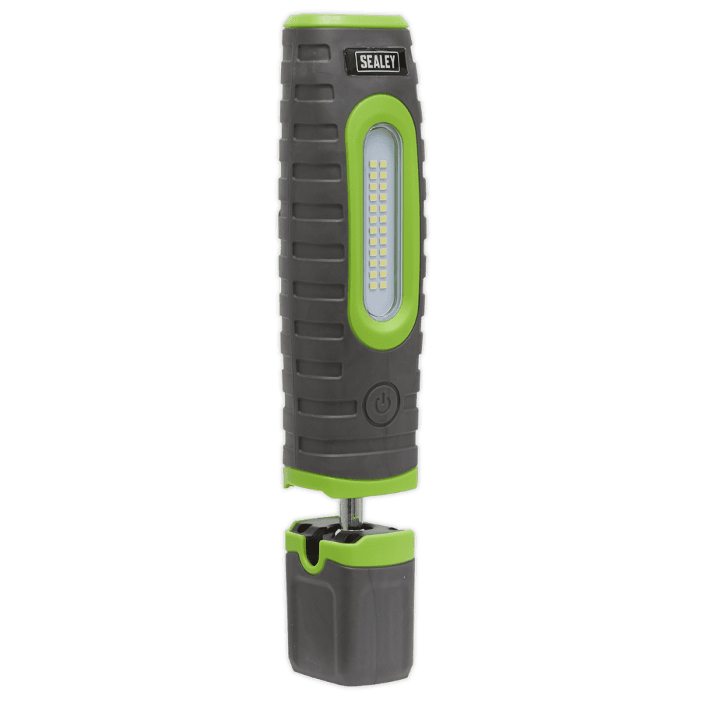 Sealey Rechargeable 360Â¶ Inspection Lamp 24 SMD LED + 3W LED Green 2 x Lithium-ion Model No-LED3606G