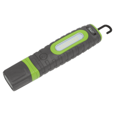 Sealey Rechargeable 360Â¶ Inspection Lamp 24 SMD LED + 3W LED Green 2 x Lithium-ion Model No-LED3606G