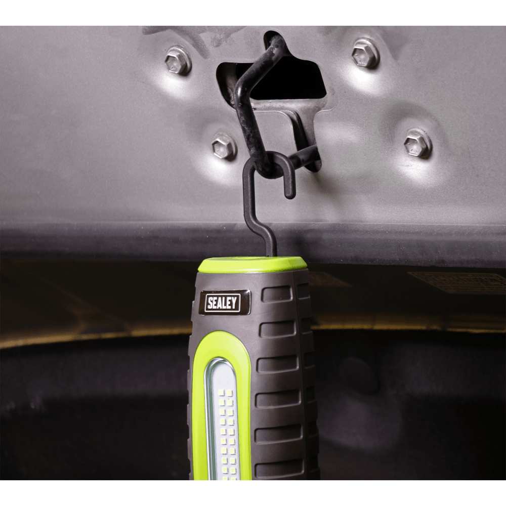 Sealey Rechargeable 360Â¶ Inspection Lamp 24 SMD LED + 3W LED Green 2 x Lithium-ion Model No-LED3606G
