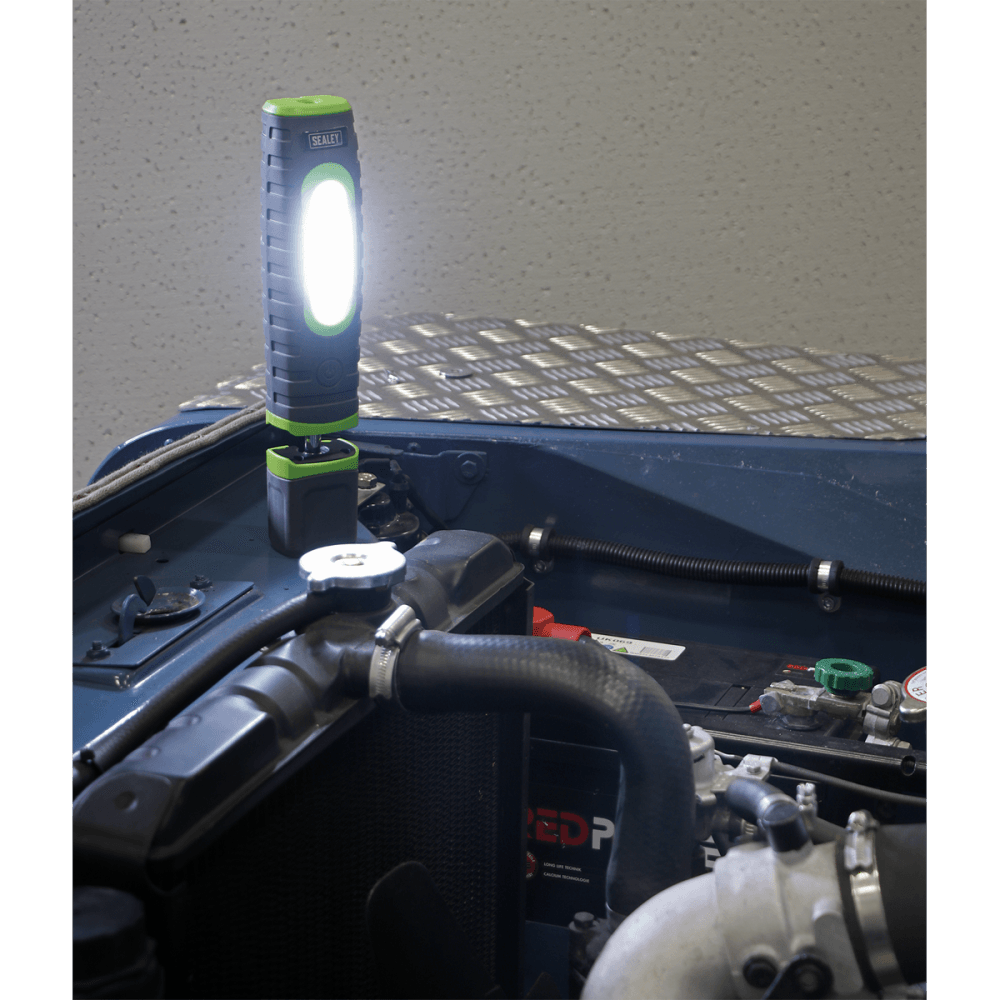 Sealey Rechargeable 360Â¶ Inspection Lamp 24 SMD LED + 3W LED Green 2 x Lithium-ion Model No-LED3606G