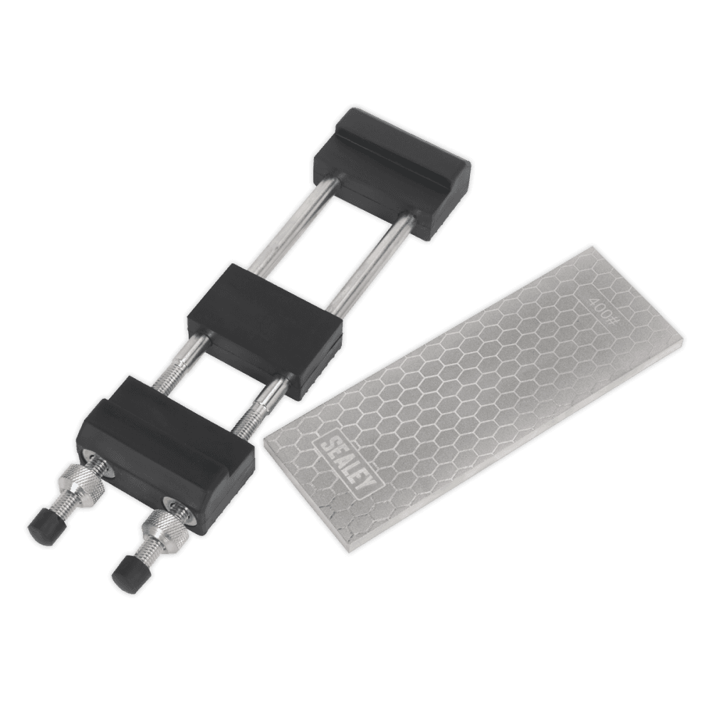 Sealey Combination Diamond Sharpening Whetstone with Adjustable Stone Holder Model No-SCSS1