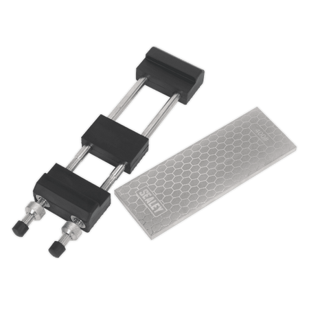 Sealey Combination Diamond Sharpening Whetstone with Adjustable Stone Holder Model No-SCSS1