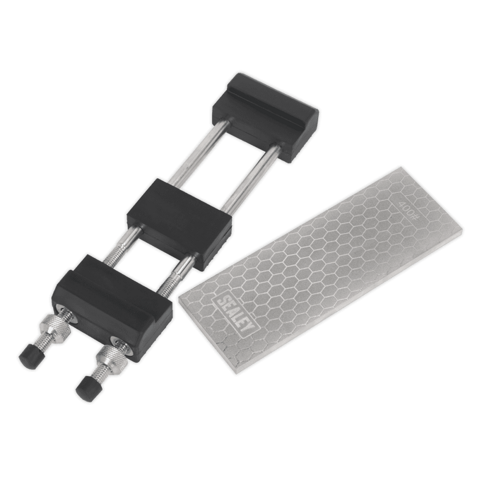 Sealey Combination Diamond Sharpening Whetstone with Adjustable Stone Holder Model No-SCSS1