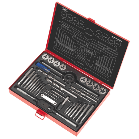 Sealey Tap & Die Set 37pc Split Dies - Metric Model No-AK3037