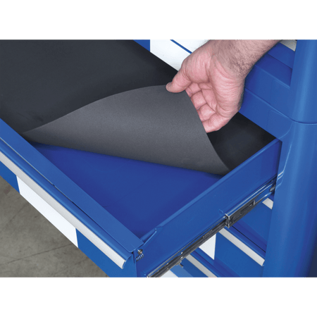 Sealey Retro Style Topchest, Mid-Box & Rollcab Combination 10 Drawer Blue/White Stripes Model No-AP28COMBO2BWS