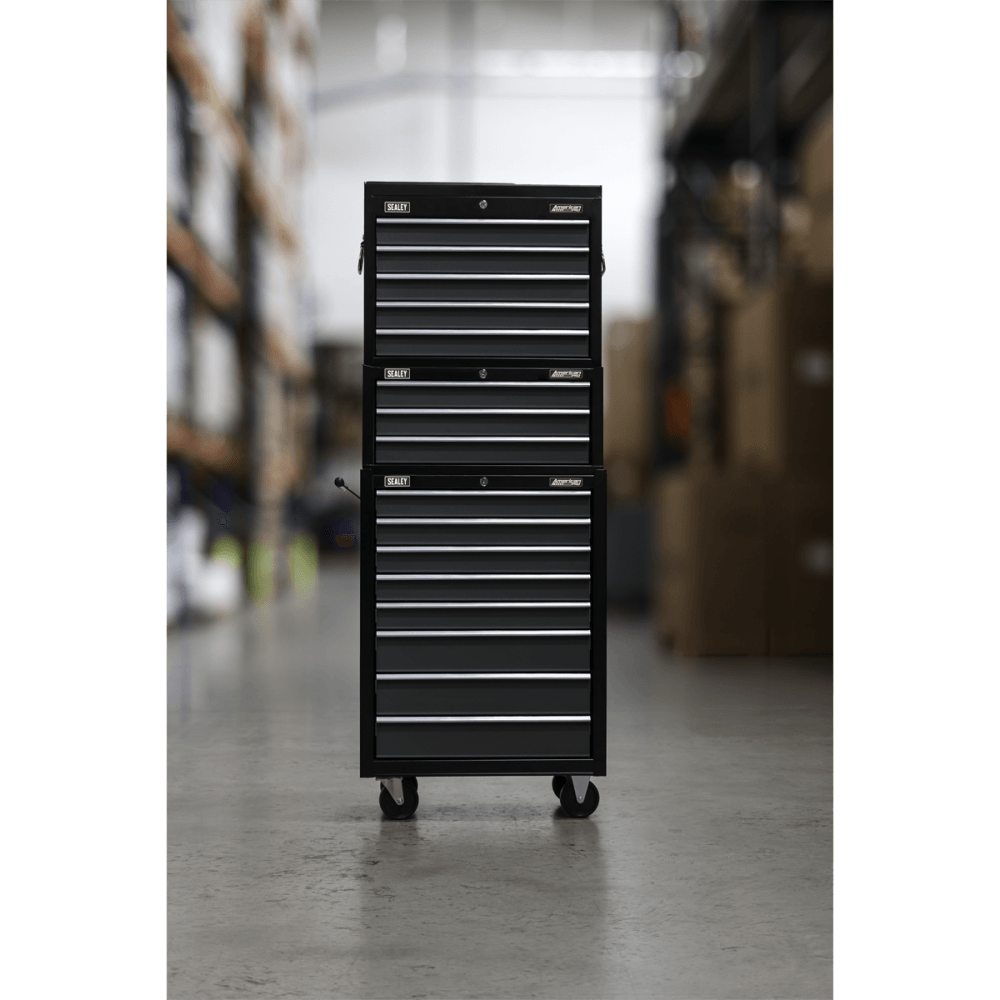 Sealey Tool Chest Combination 16 Drawer with Ball Bearing Slides - Black/Grey Model No-AP35STACK