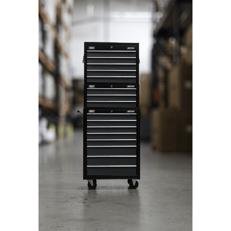 Sealey Tool Chest Combination 16 Drawer with Ball Bearing Slides - Black/Grey Model No-AP35STACK