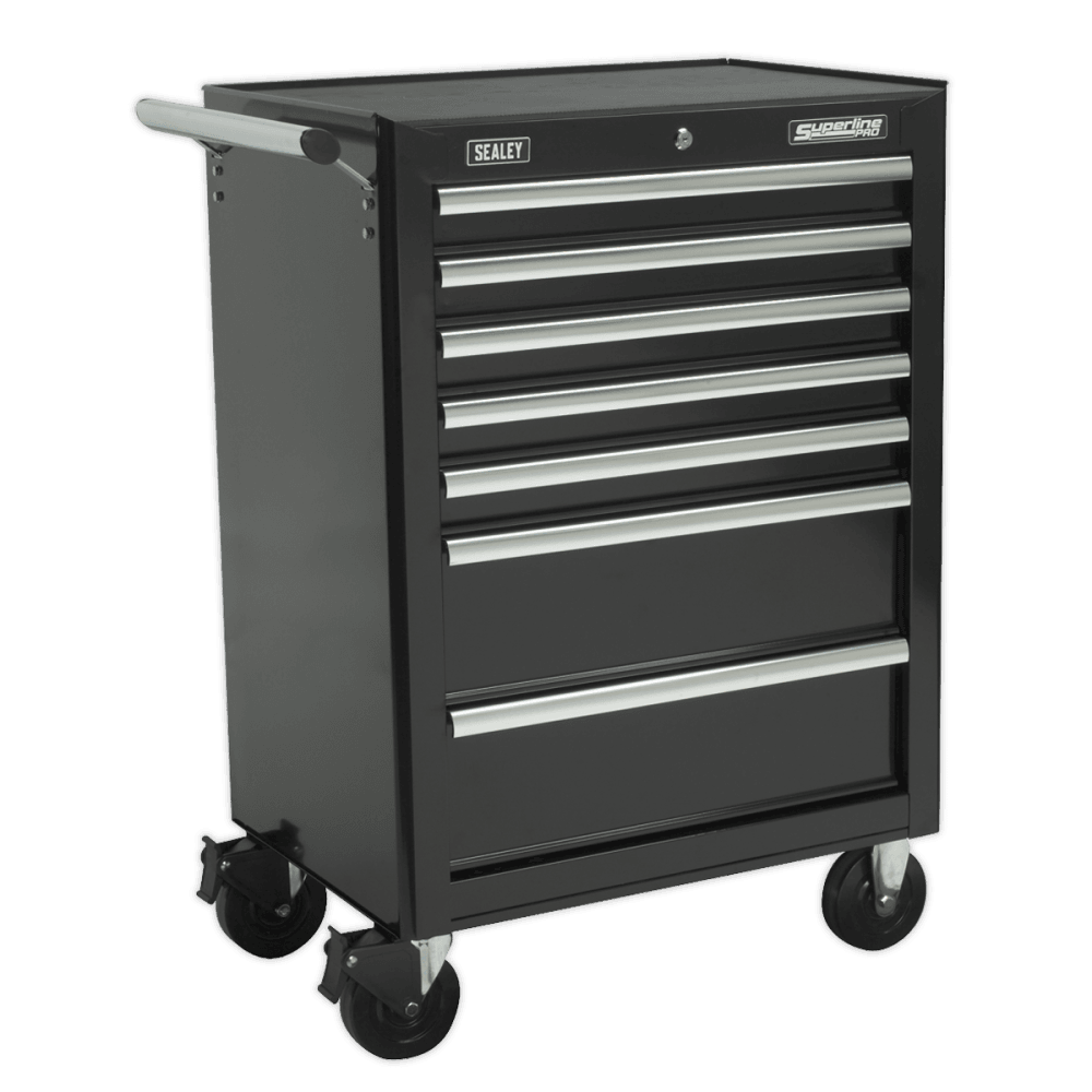 Sealey Topchest, Mid-Box & Rollcab Combination 14 Drawer with Ball Bearing Slides - Black Model No-APSTACKTB