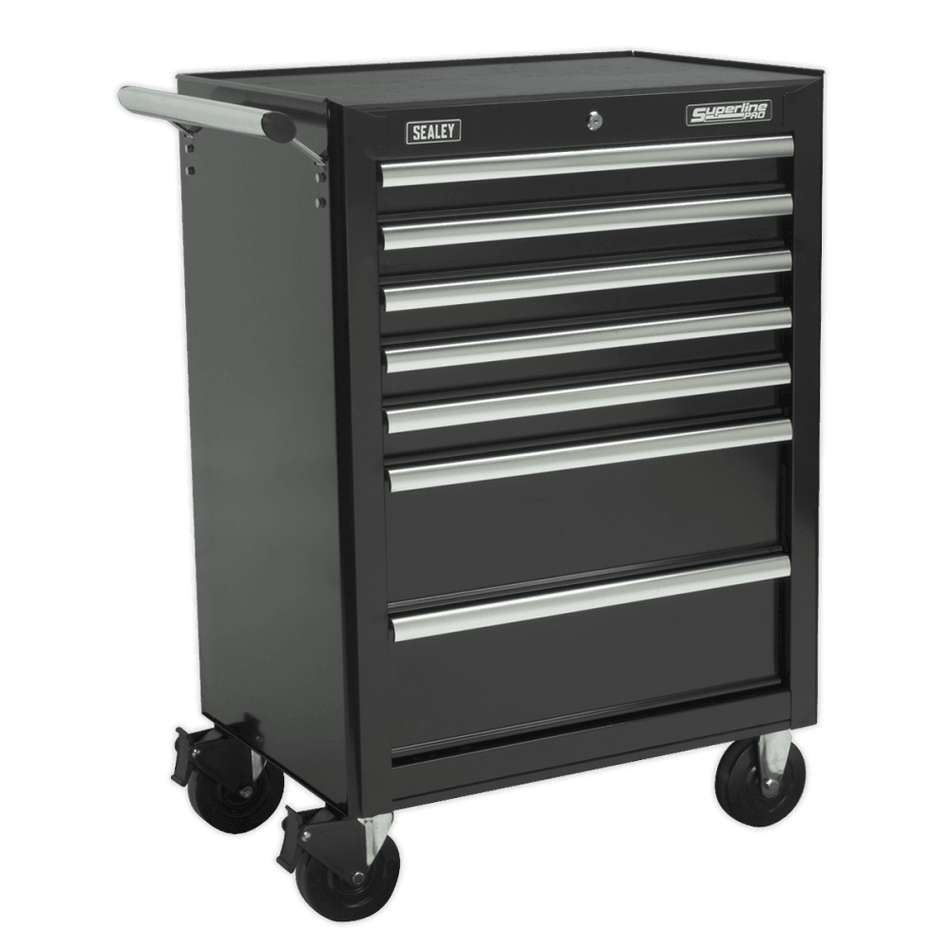 Sealey Topchest, Mid-Box & Rollcab Combination 14 Drawer with Ball Bearing Slides - Black Model No-APSTACKTB