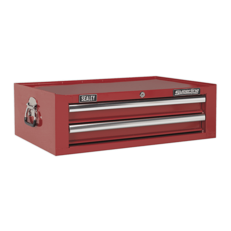 Sealey Topchest, Mid-Box & Rollcab Combination 14 Drawer with Ball Bearing Slides - Red Model No-APSTACKTR