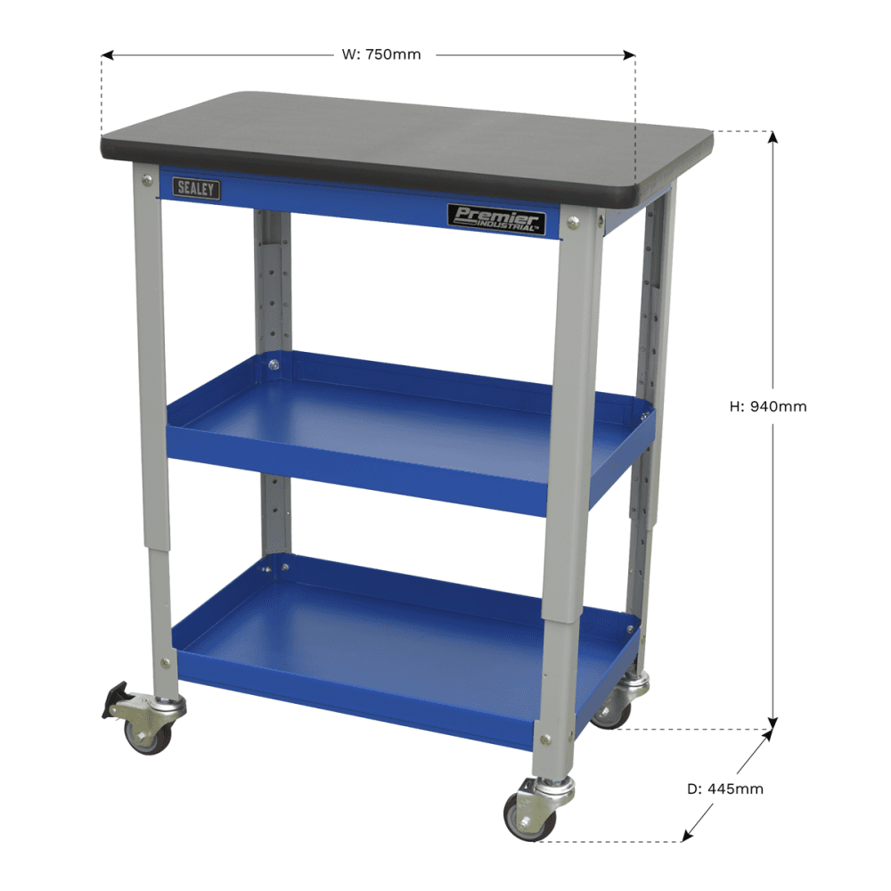 Sealey Industrial 3-Level Workshop Trolley Model No-API2103