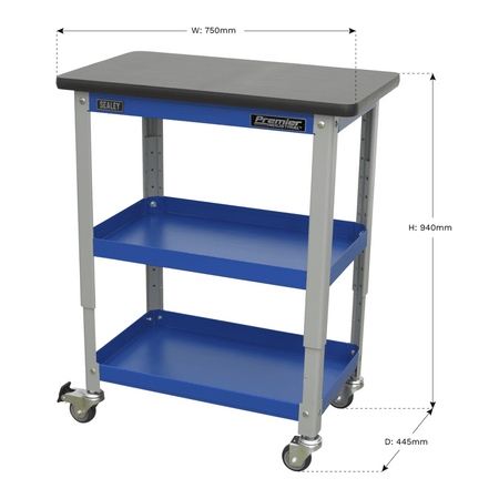 Sealey Industrial 3-Level Workshop Trolley Model No-API2103