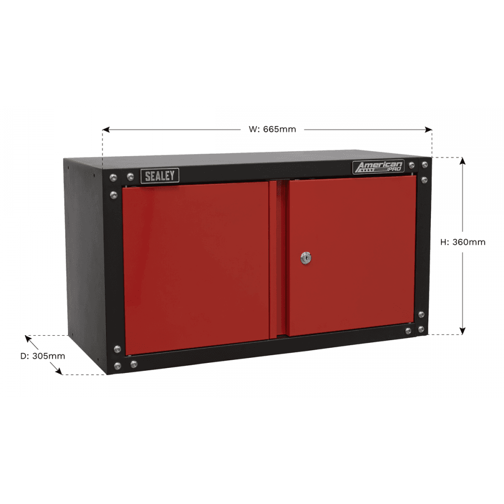 Sealey Modular 2 Door Wall Cabinet 665mm Model No-APMS85