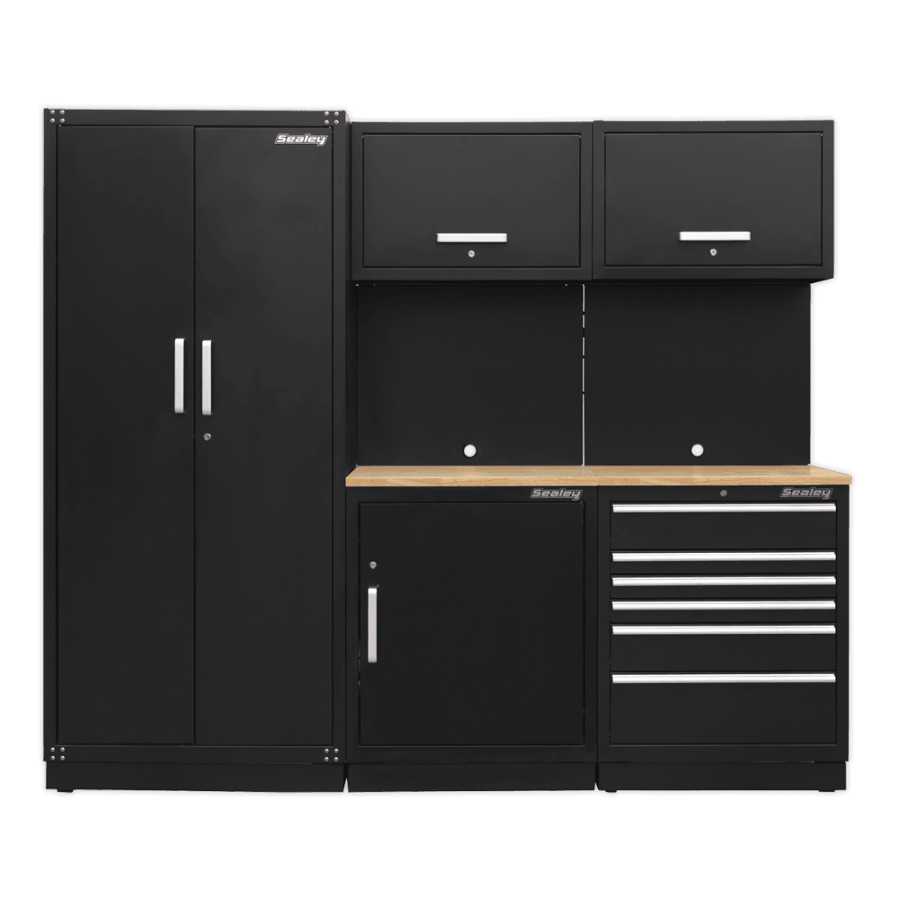 Sealey Modular Storage System Combo - Oak Worktop Model No-APMSCOMBO1W