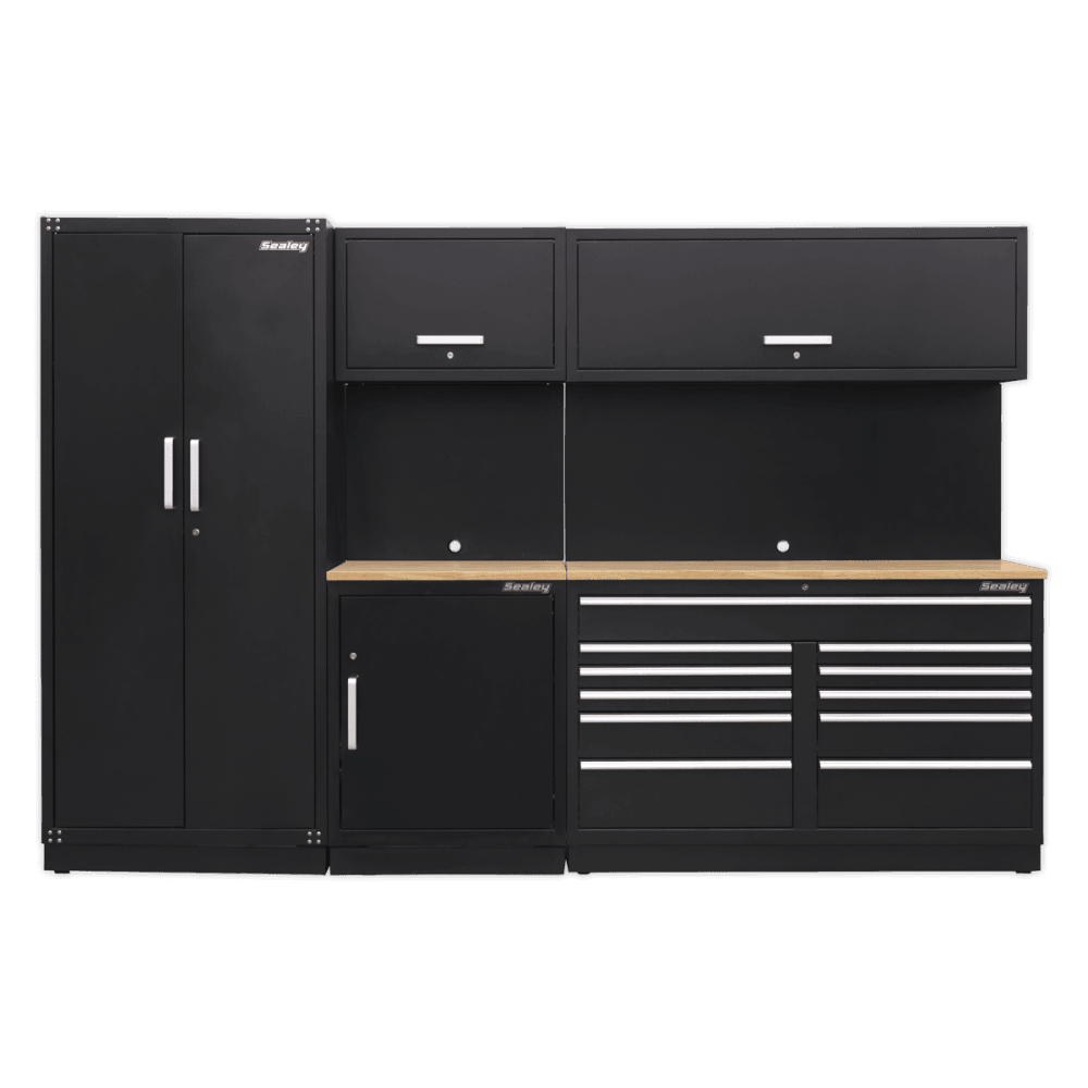 Sealey Modular Storage System Combo - Oak Worktop Model No-APMSCOMBO2W