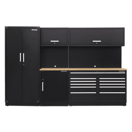 Sealey Modular Storage System Combo - Oak Worktop Model No-APMSCOMBO2W