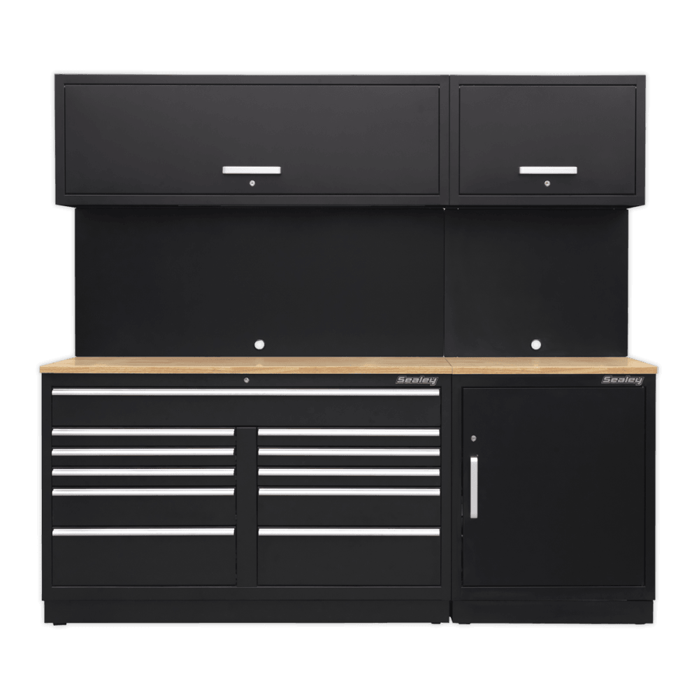 Sealey Modular Storage System Combo - Oak Worktop Model No-APMSCOMBO4W