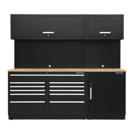 Sealey Modular Storage System Combo - Oak Worktop Model No-APMSCOMBO4W