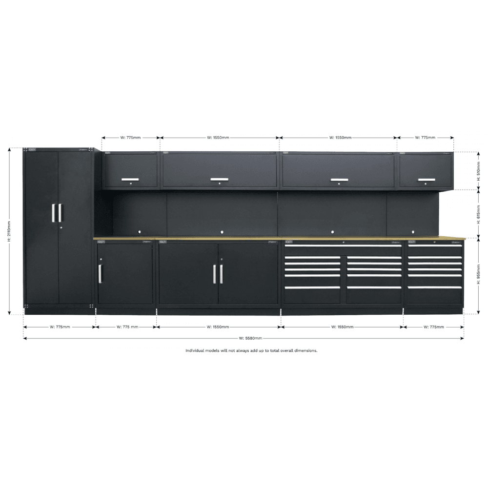 Sealey Complete Modular Workshop Storage Combination - Oak Worktop Model No-APMSOAK