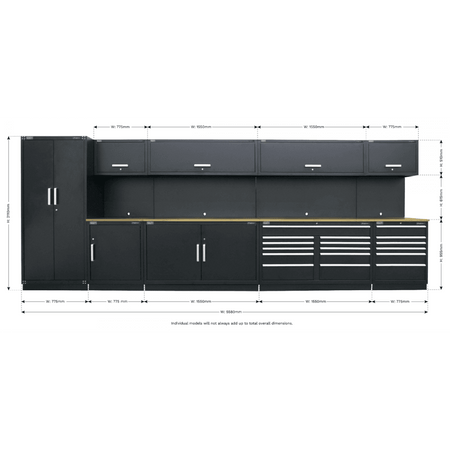 Sealey Complete Modular Workshop Storage Combination - Oak Worktop Model No-APMSOAK