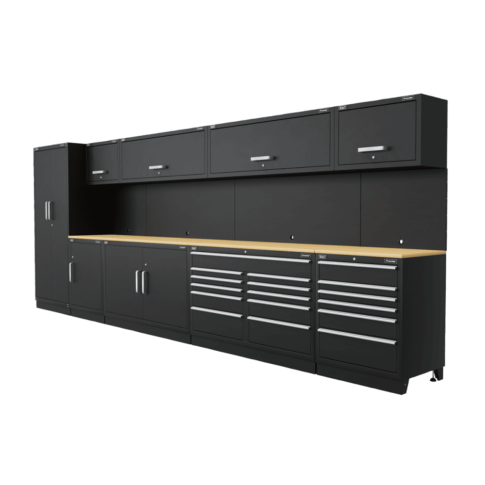Sealey Complete Modular Workshop Storage Combination - Oak Worktop Model No-APMSOAK