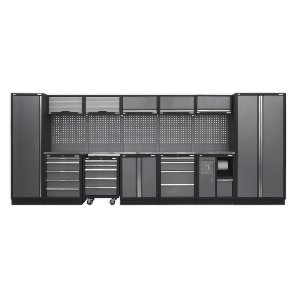 Sealey Modular Storage System Combo - Stainless Steel Worktop Model No-APMSSTACK01SS