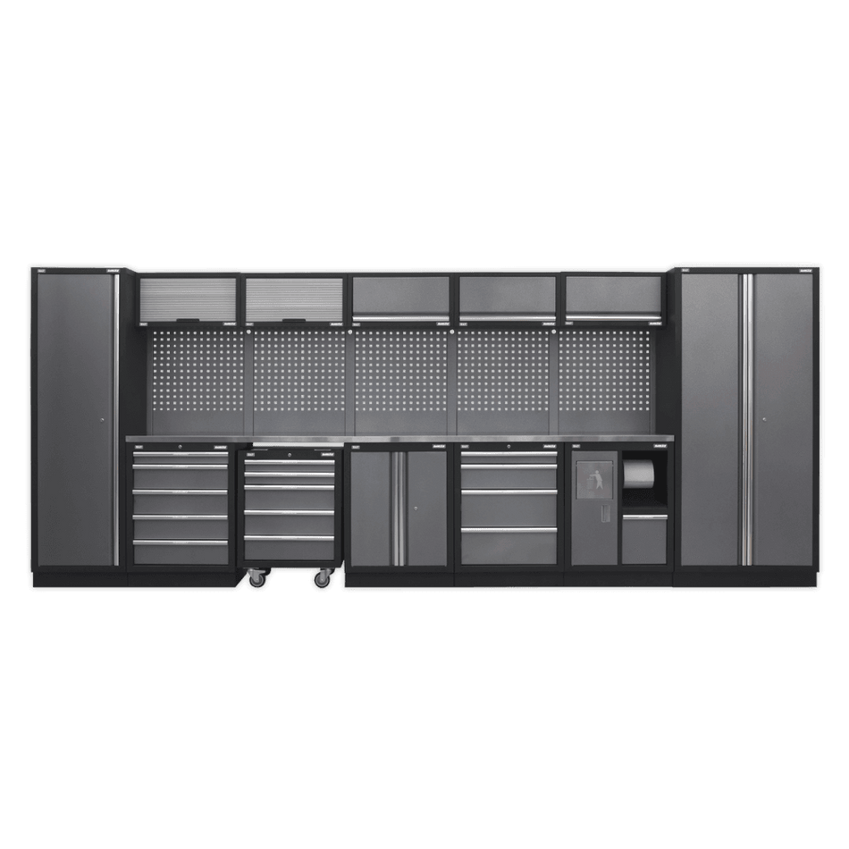 Sealey Modular Storage System Combo - Stainless Steel Worktop Model No-APMSSTACK01SS