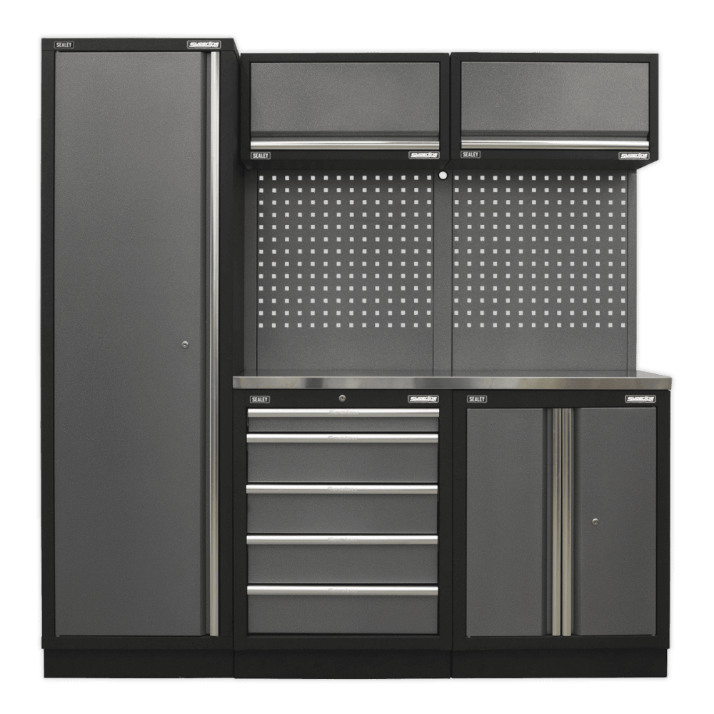 Sealey Modular Storage System Combo - Stainless Steel Worktop Model No-APMSSTACK02SS