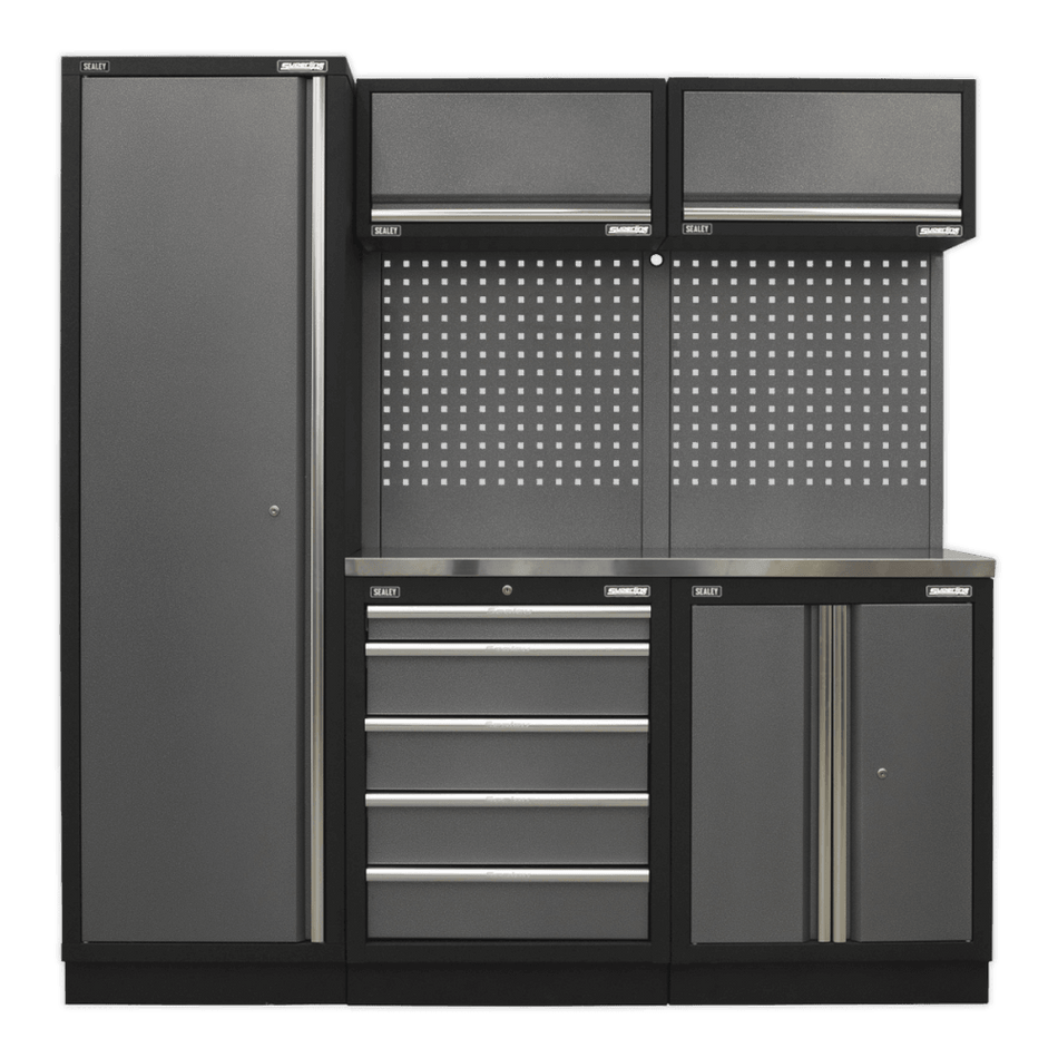 Sealey Modular Storage System Combo - Stainless Steel Worktop Model No-APMSSTACK02SS