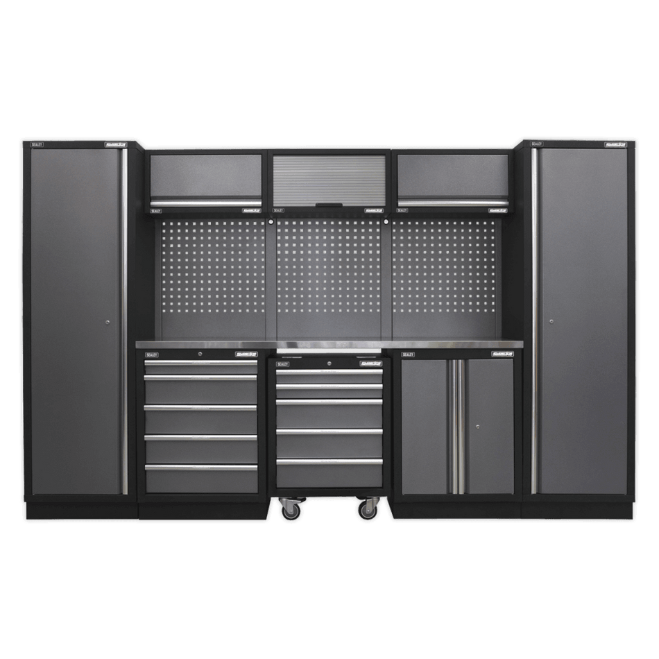 Sealey Modular Storage System Combo - Stainless Steel Worktop Model No-APMSSTACK03SS