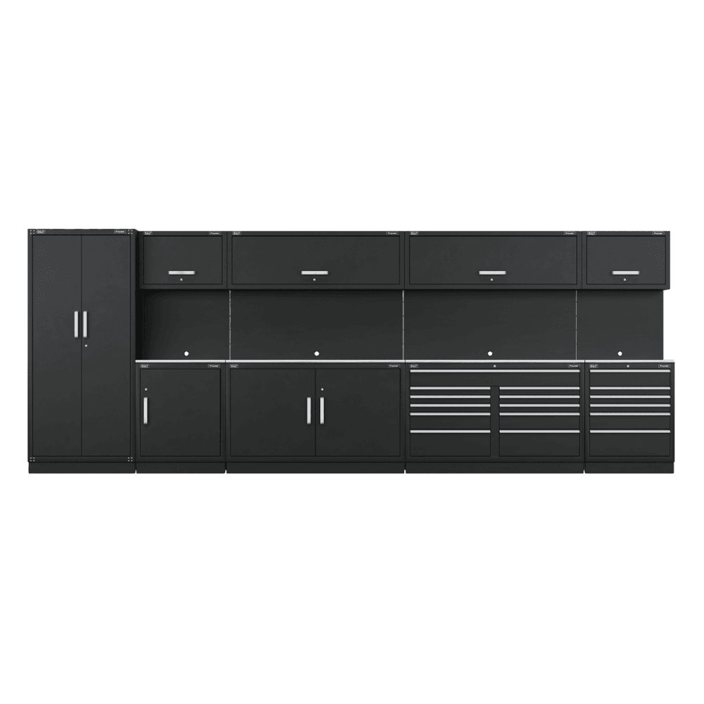 Sealey Complete Modular Workshop Storage Combination - Stainless Steel Worktop Model No-APMSSTEEL