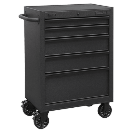 Sealey Superline PRO® Black Edition Rollcab with 5 Soft Close Drawers 680mm Model No-AP2705BE